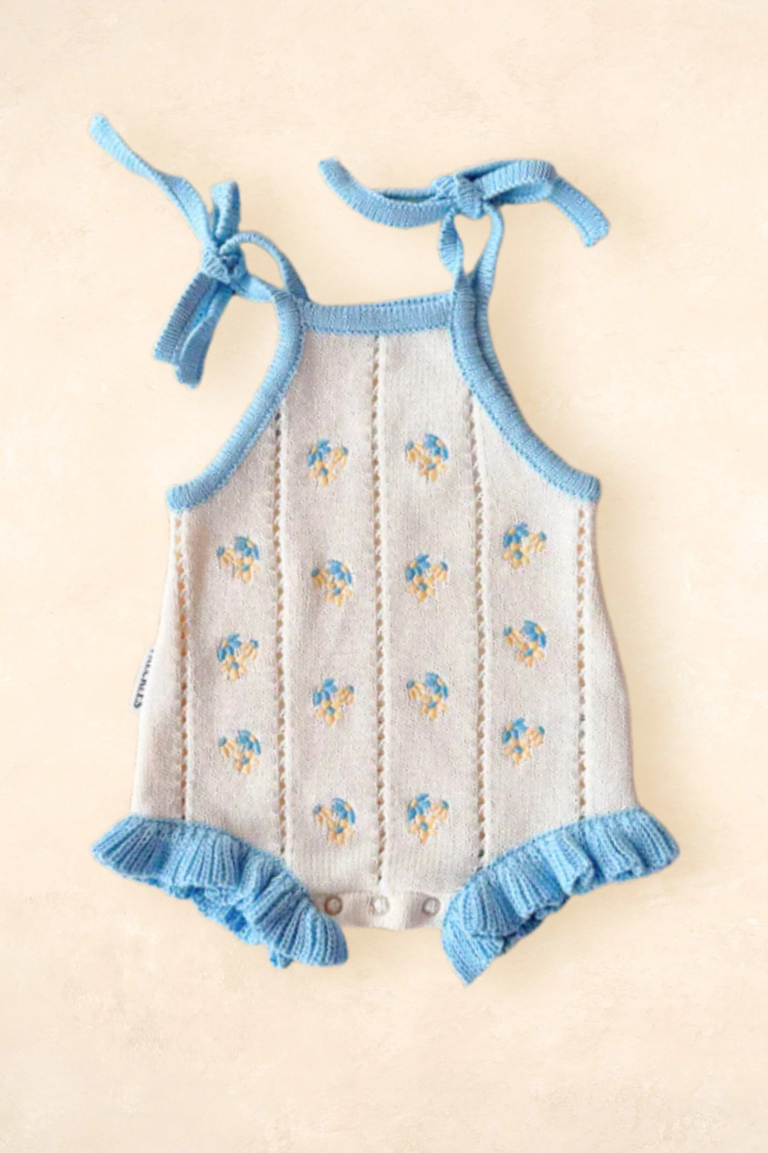 Bloom Pointelle Tie Romper