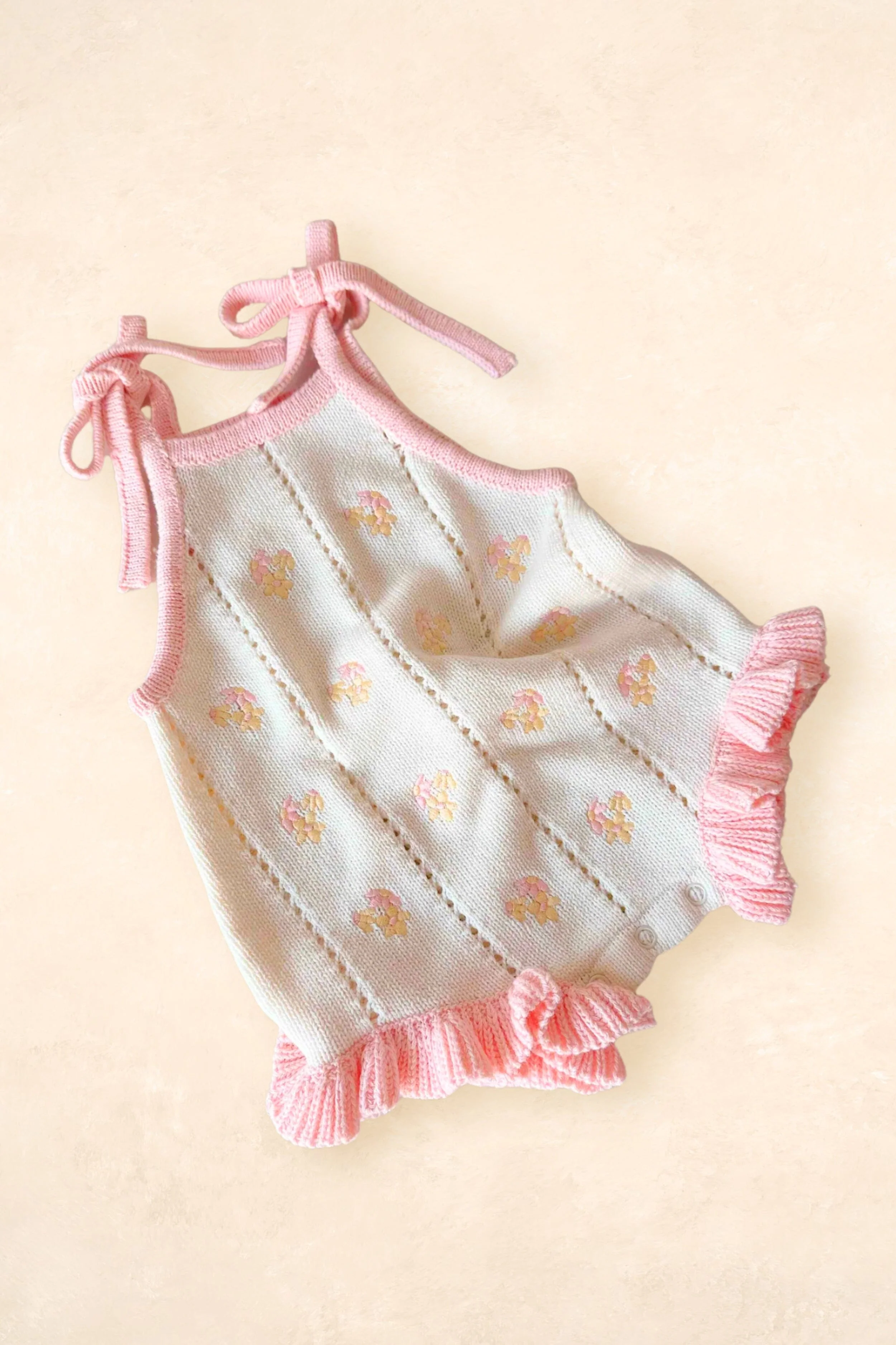 Bloom Pointelle Tie Romper - Image 4