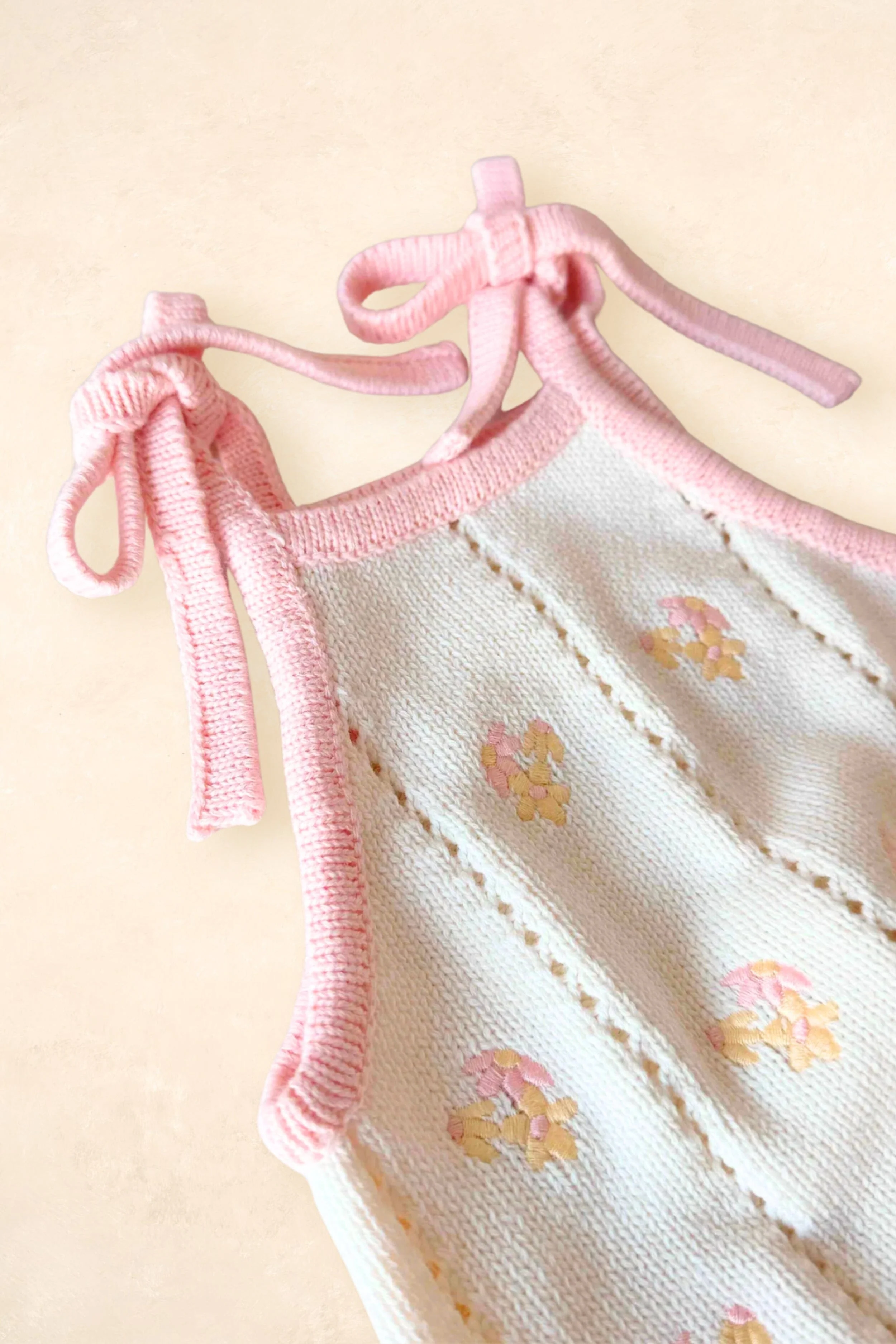 Bloom Pointelle Tie Romper - Image 6