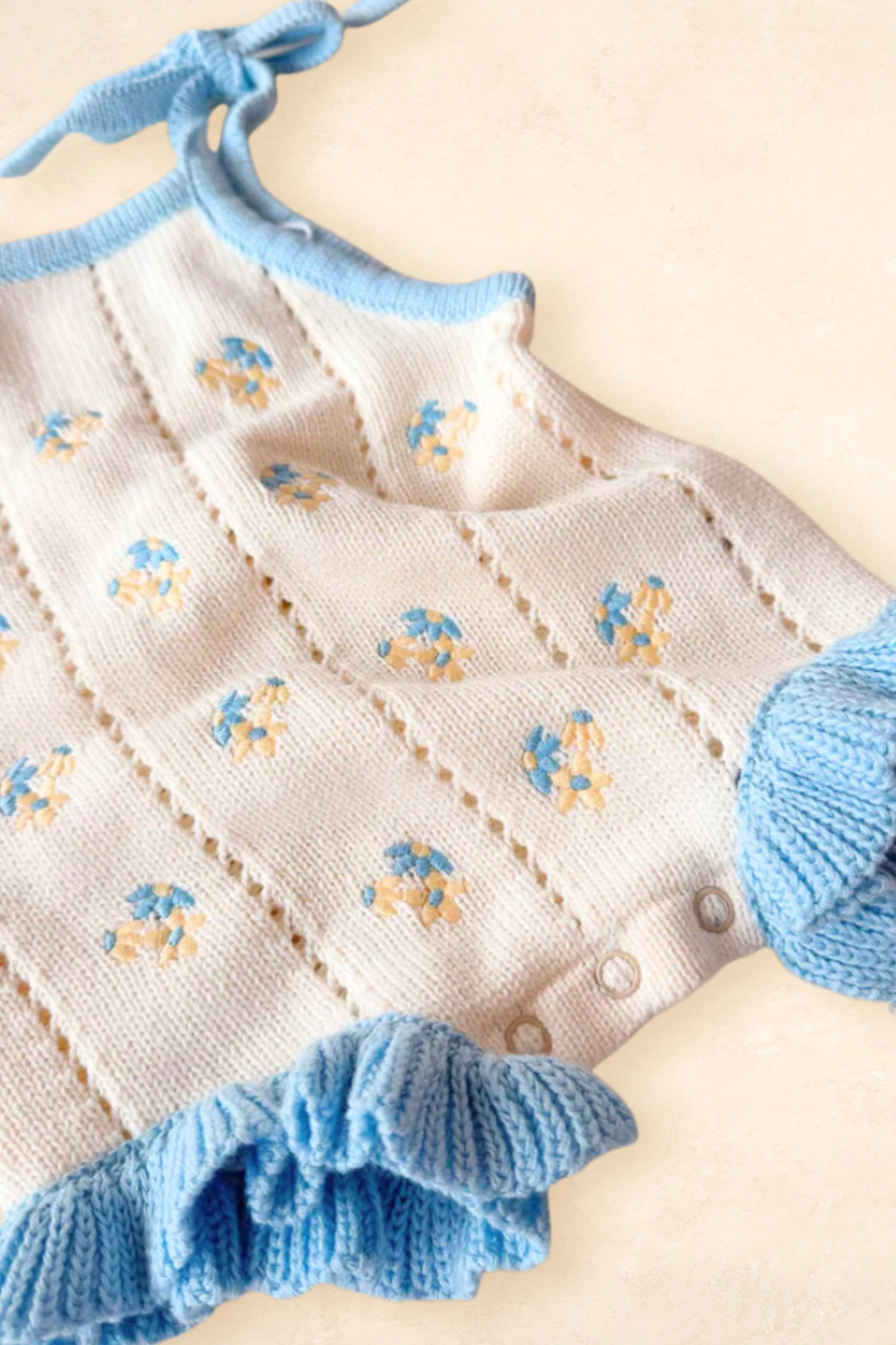 Bloom Pointelle Tie Romper - Image 8