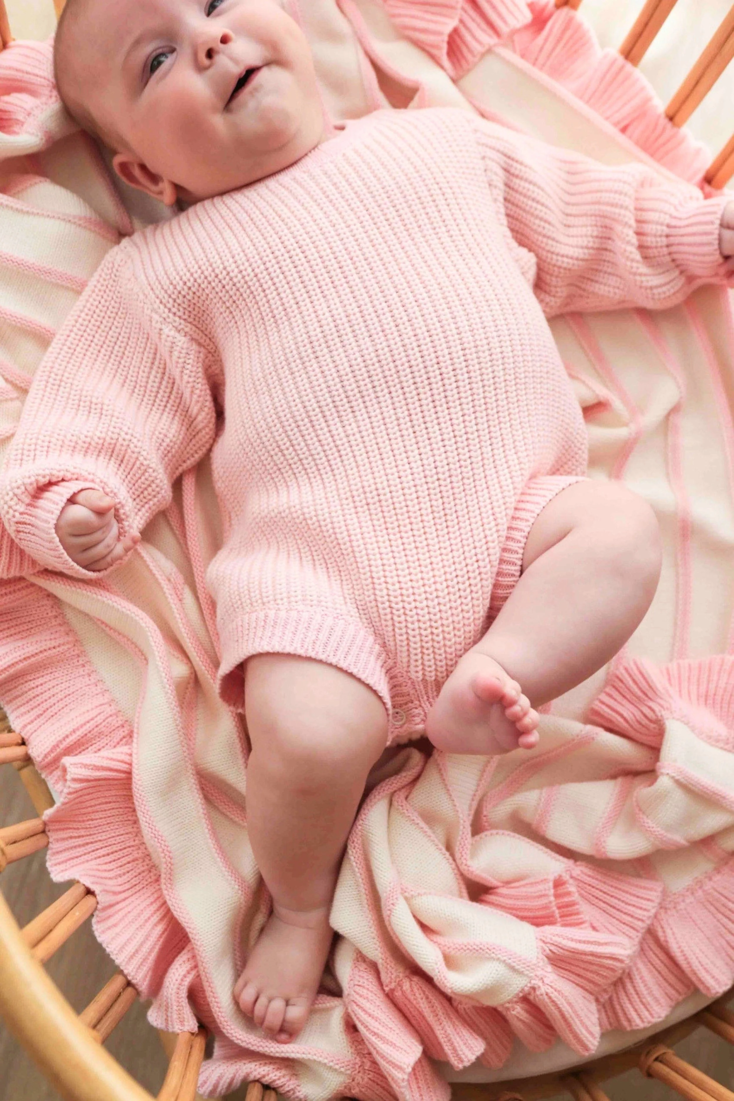 Chunky Long Sleeve Romper - Sweetpea - Image 2