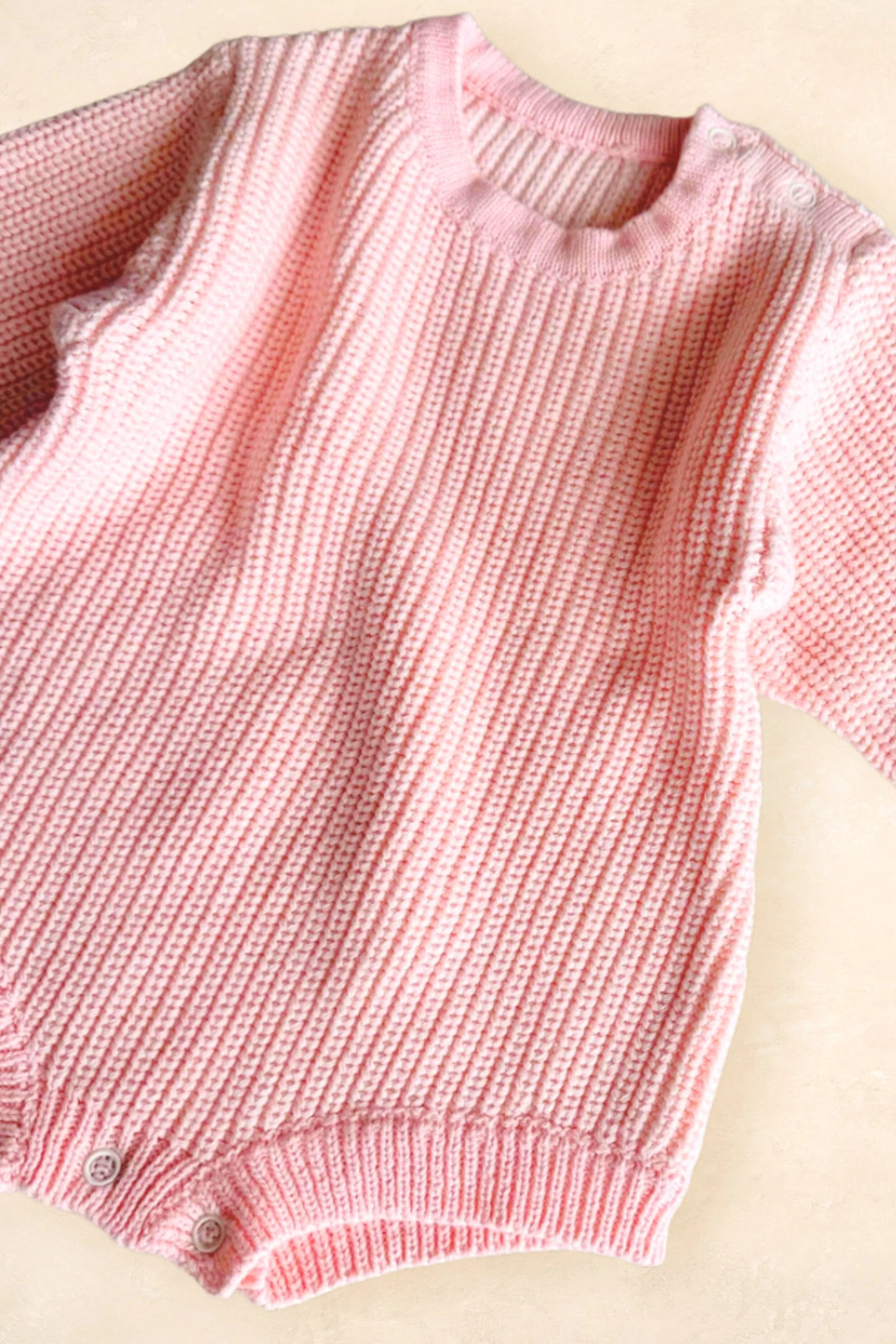 Chunky Long Sleeve Romper - Sweetpea - Image 6
