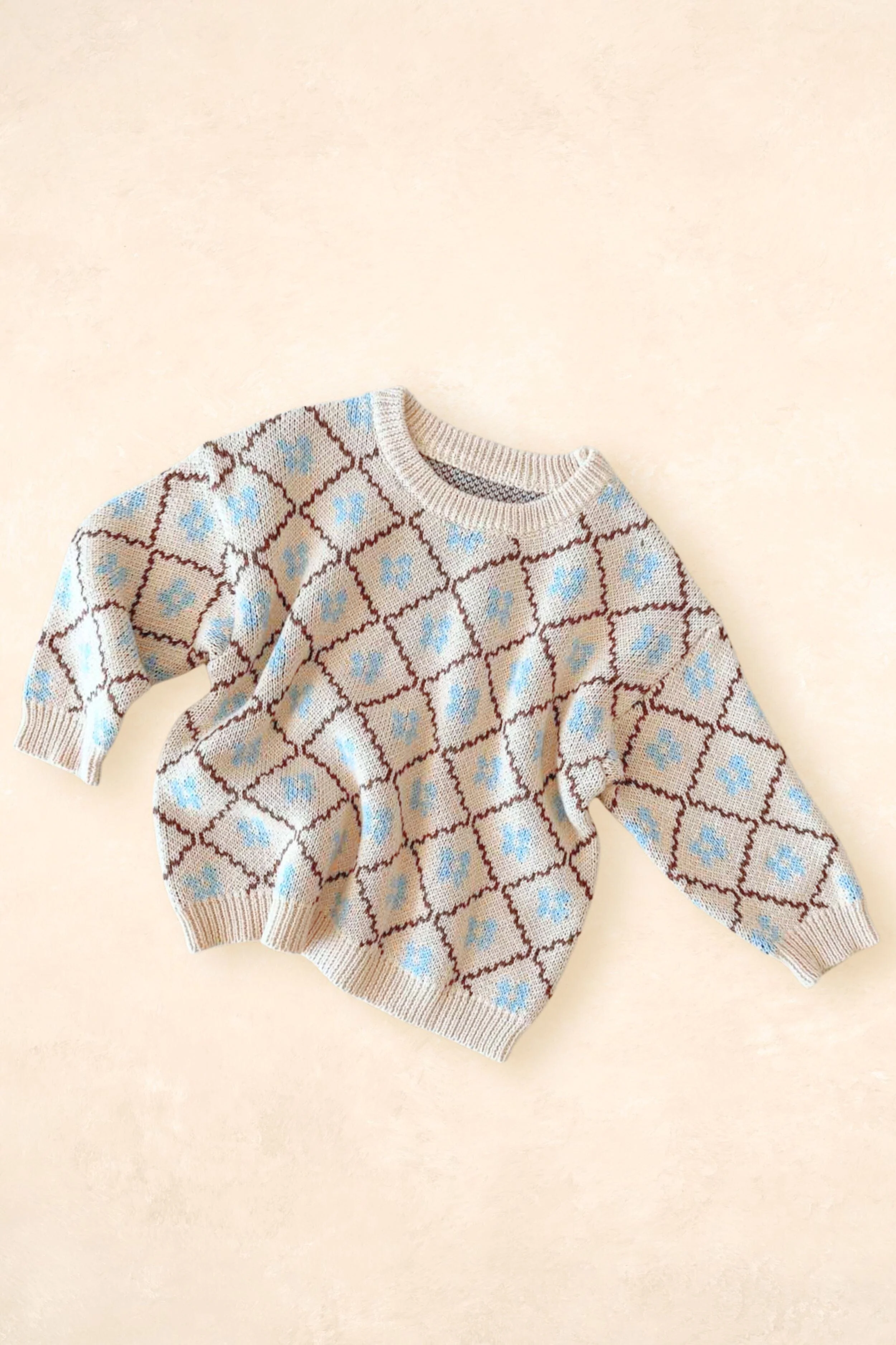 Cotton Knit Jumper | Bluebell