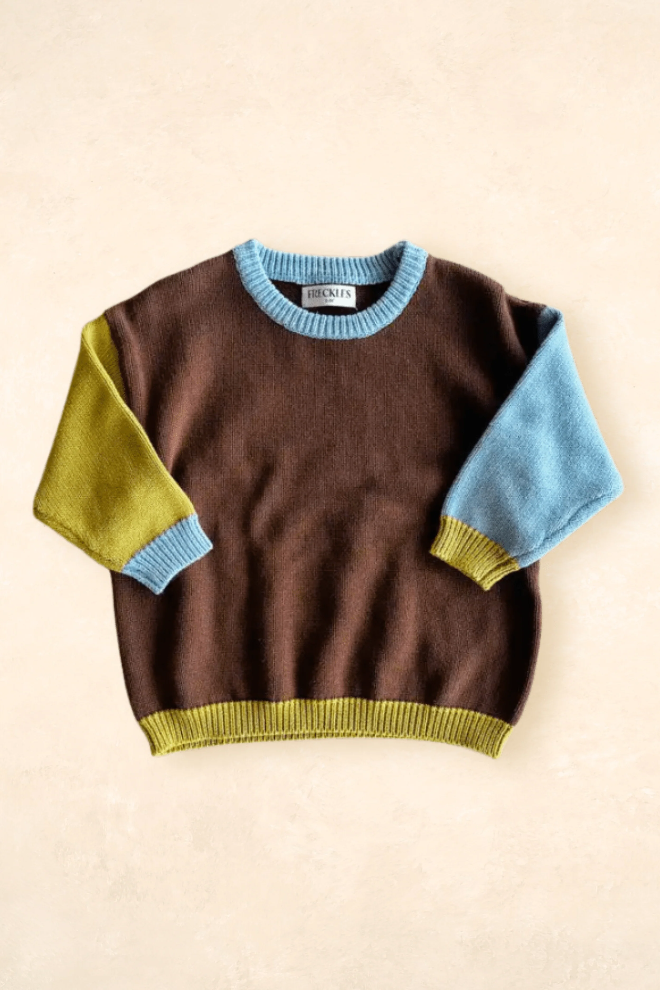 Cotton Knit Jumper - Colour Block