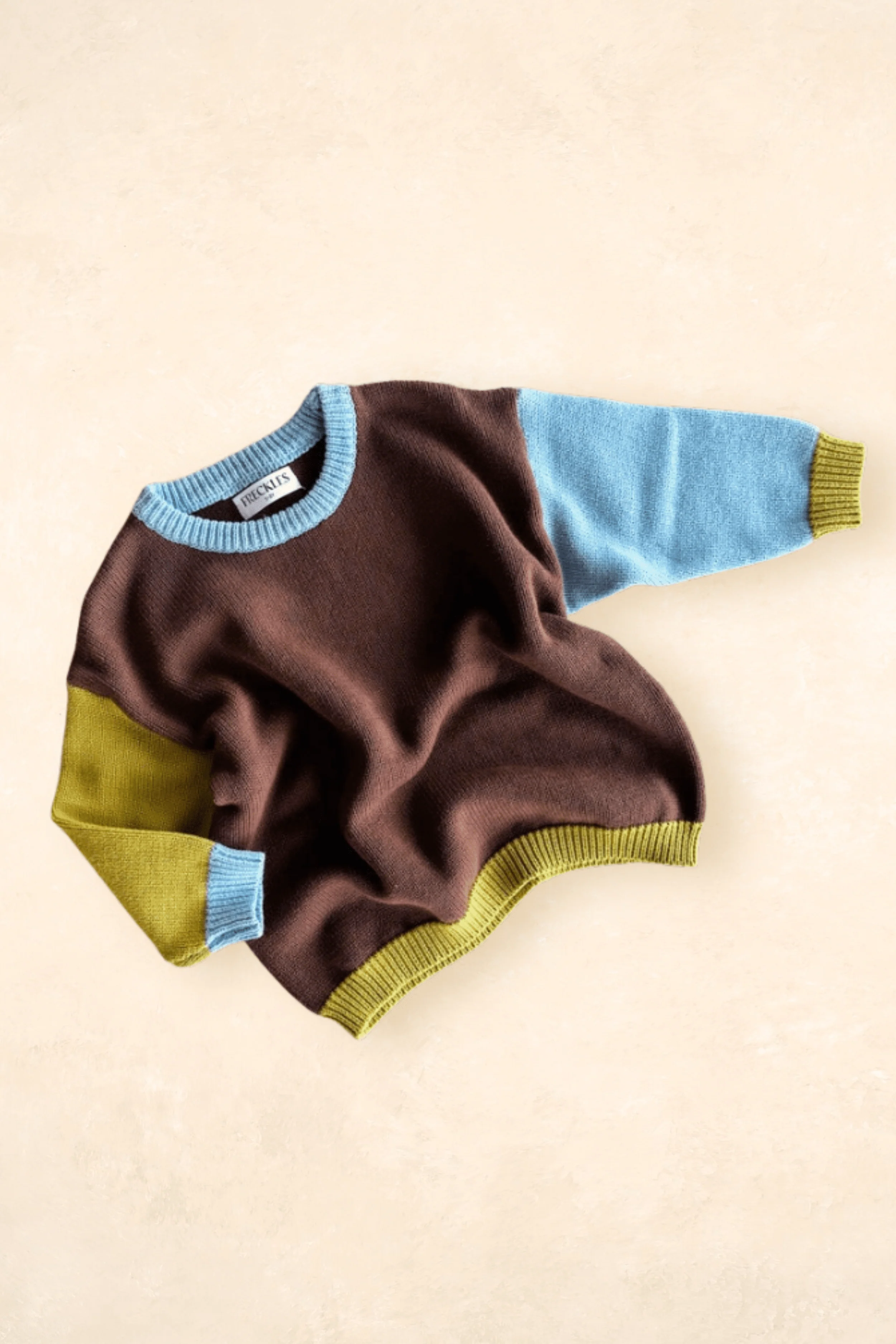 Cotton Knit Jumper - Colour Block - Image 2