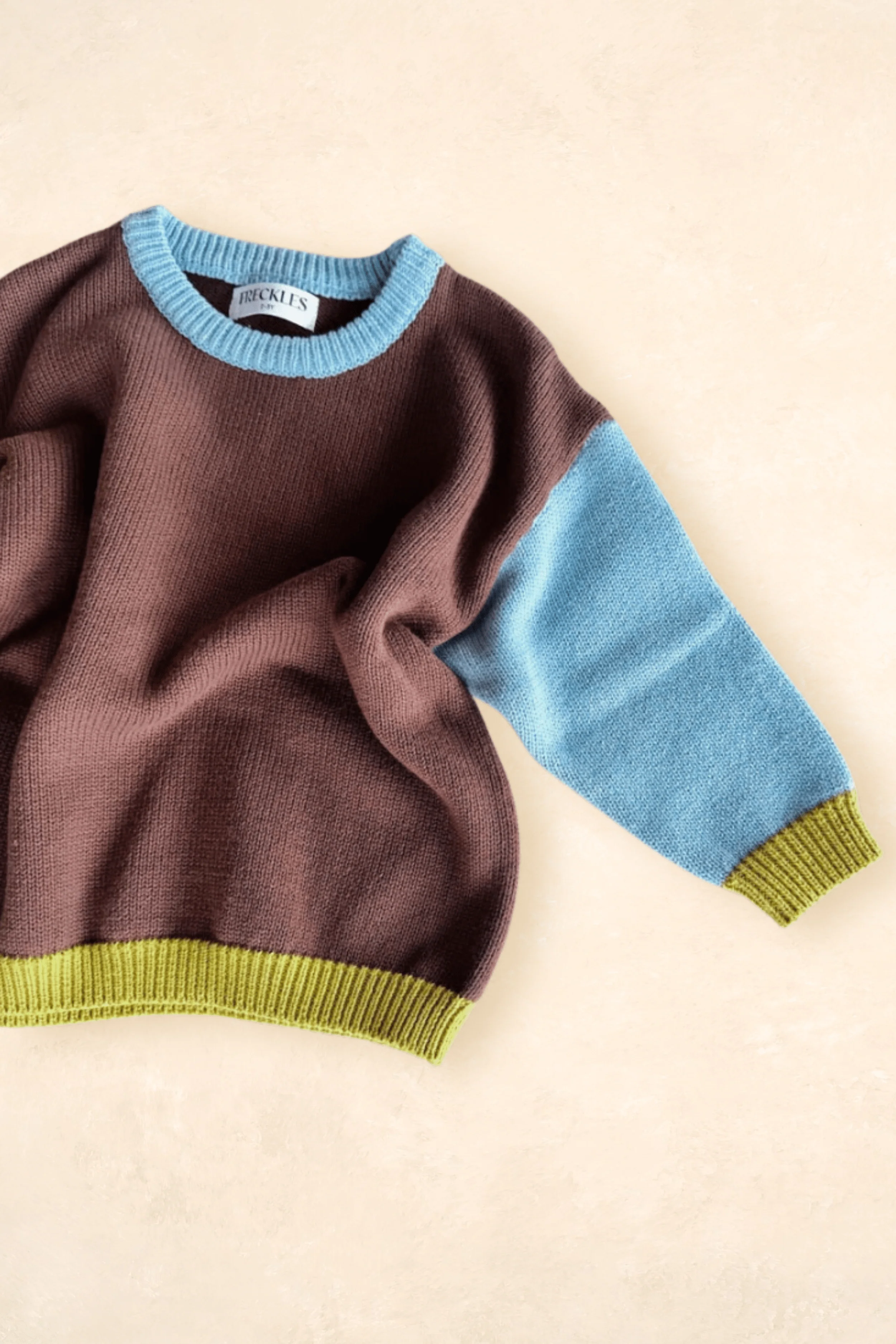 Cotton Knit Jumper - Colour Block - Image 4