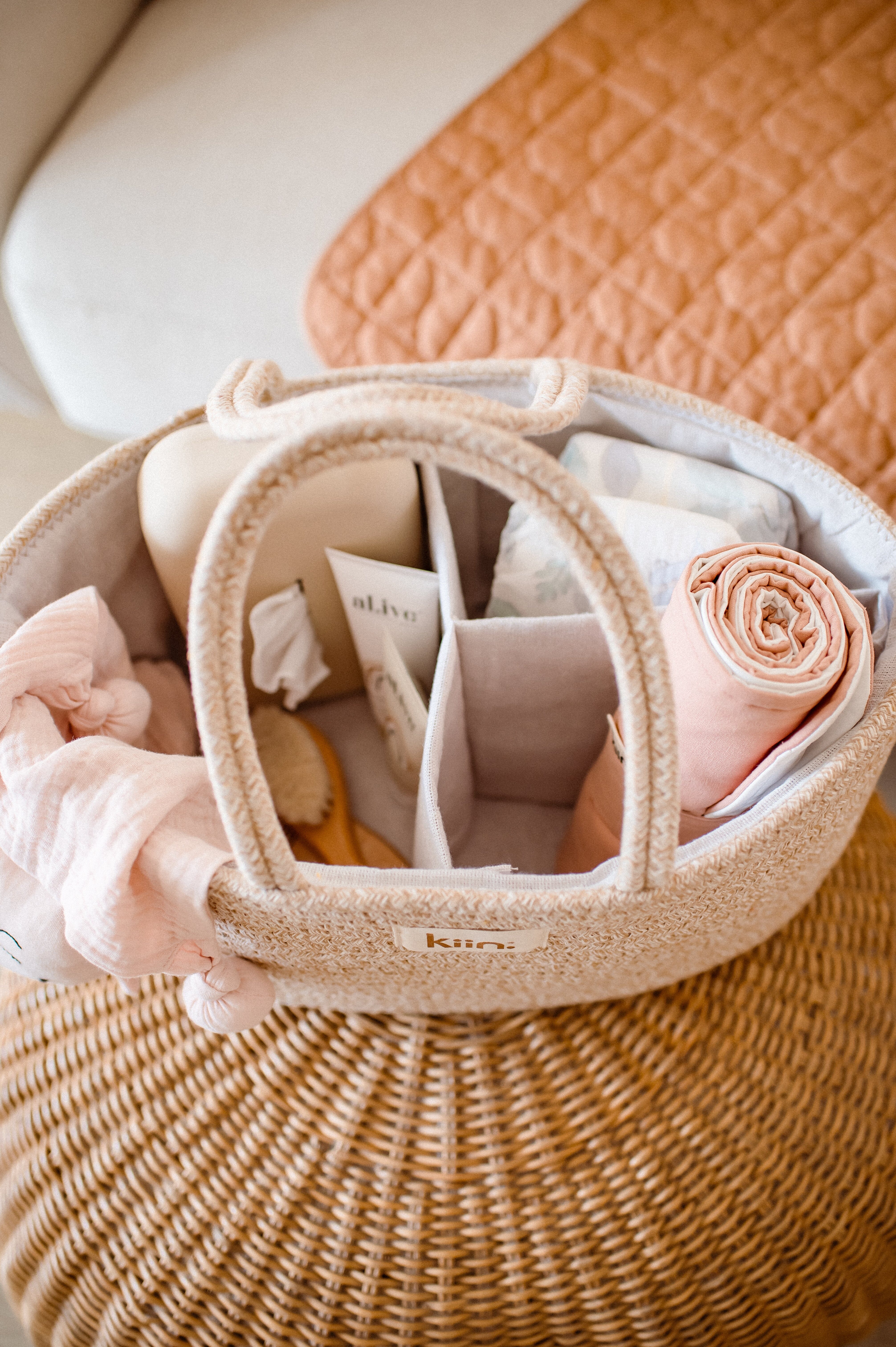 Cotton Rope Nappy Caddy Organiser - Image 4