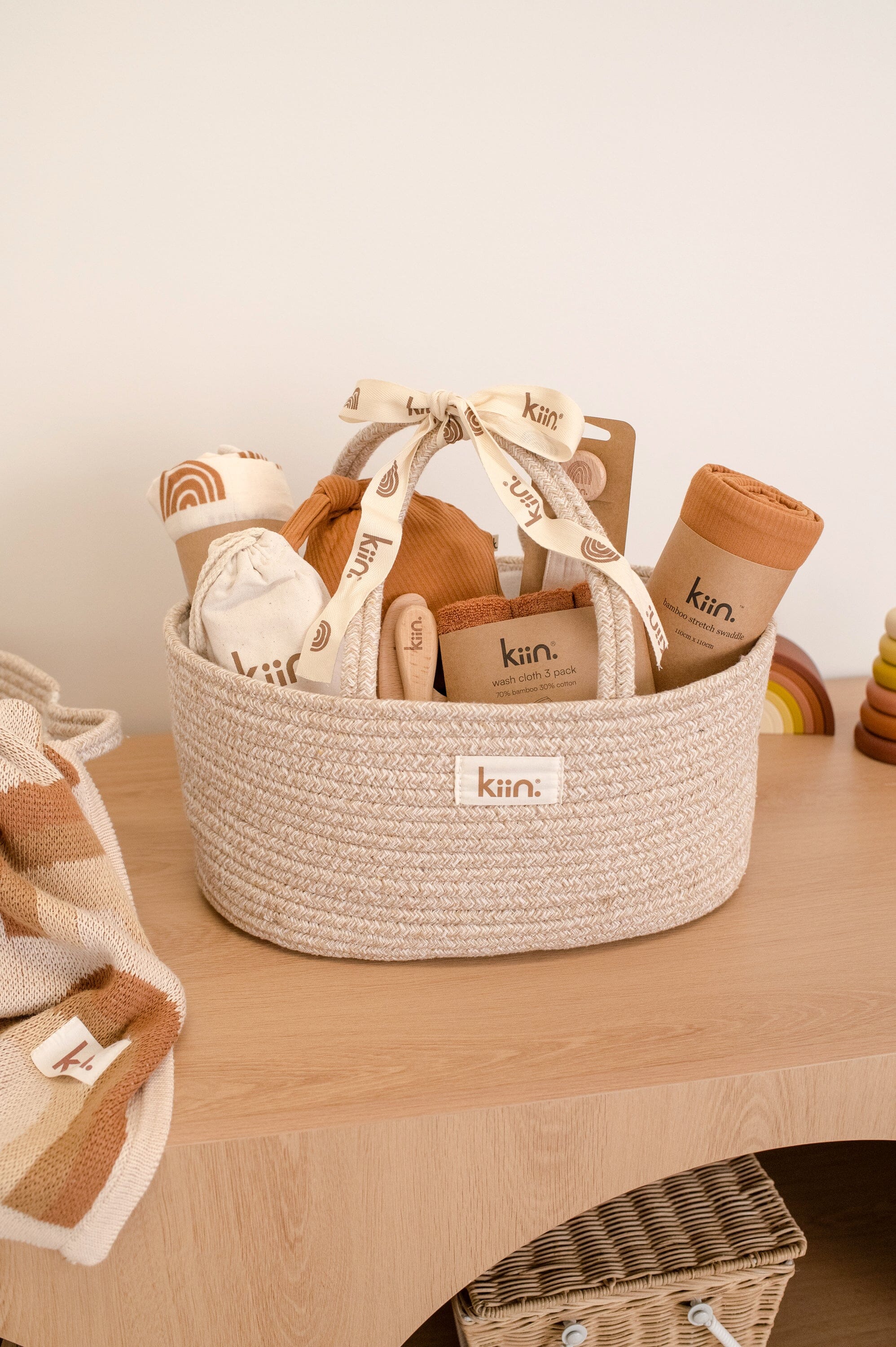 Cotton Rope Nappy Caddy Organiser - Image 8