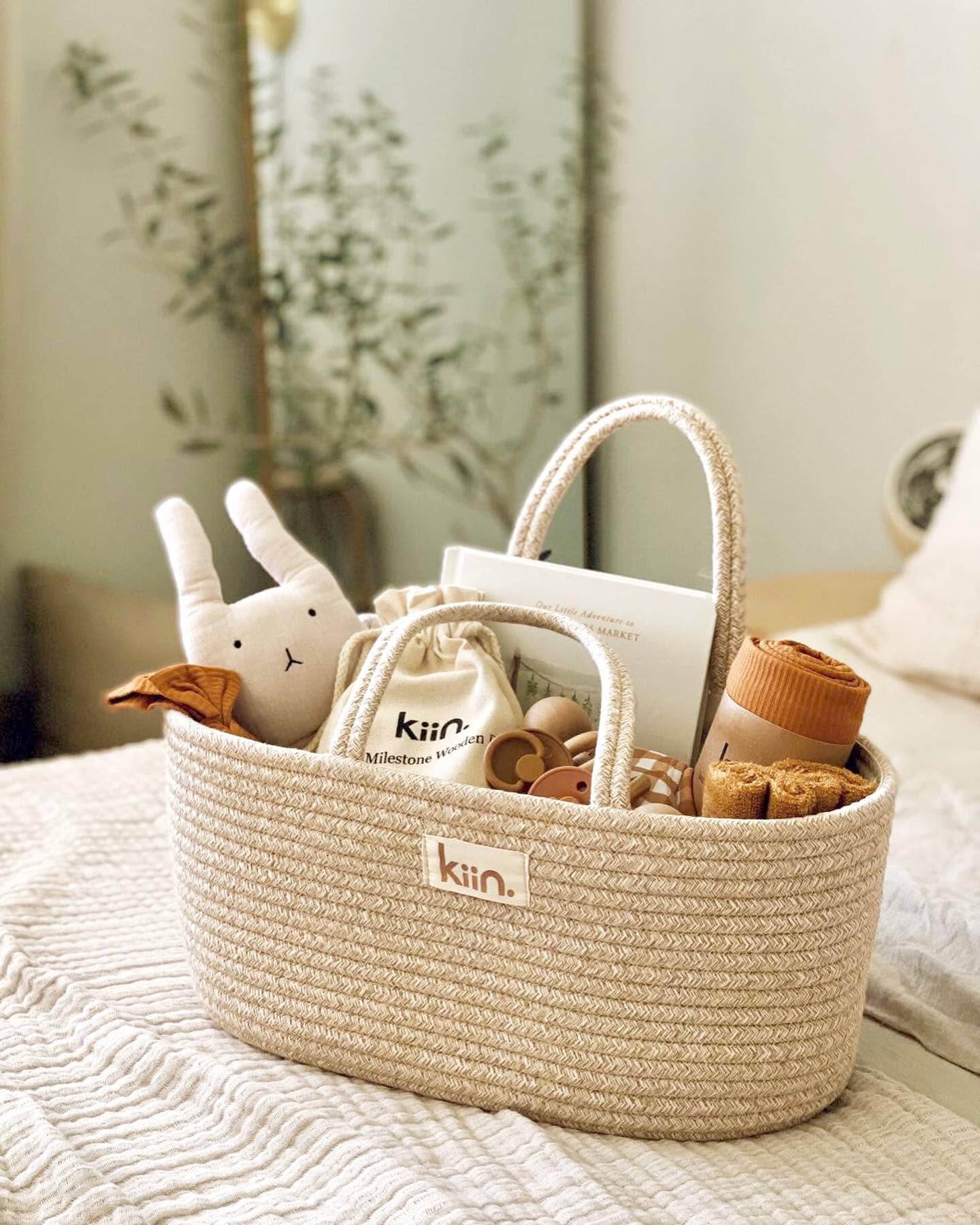 Cotton Rope Nappy Caddy Organiser - Image 9