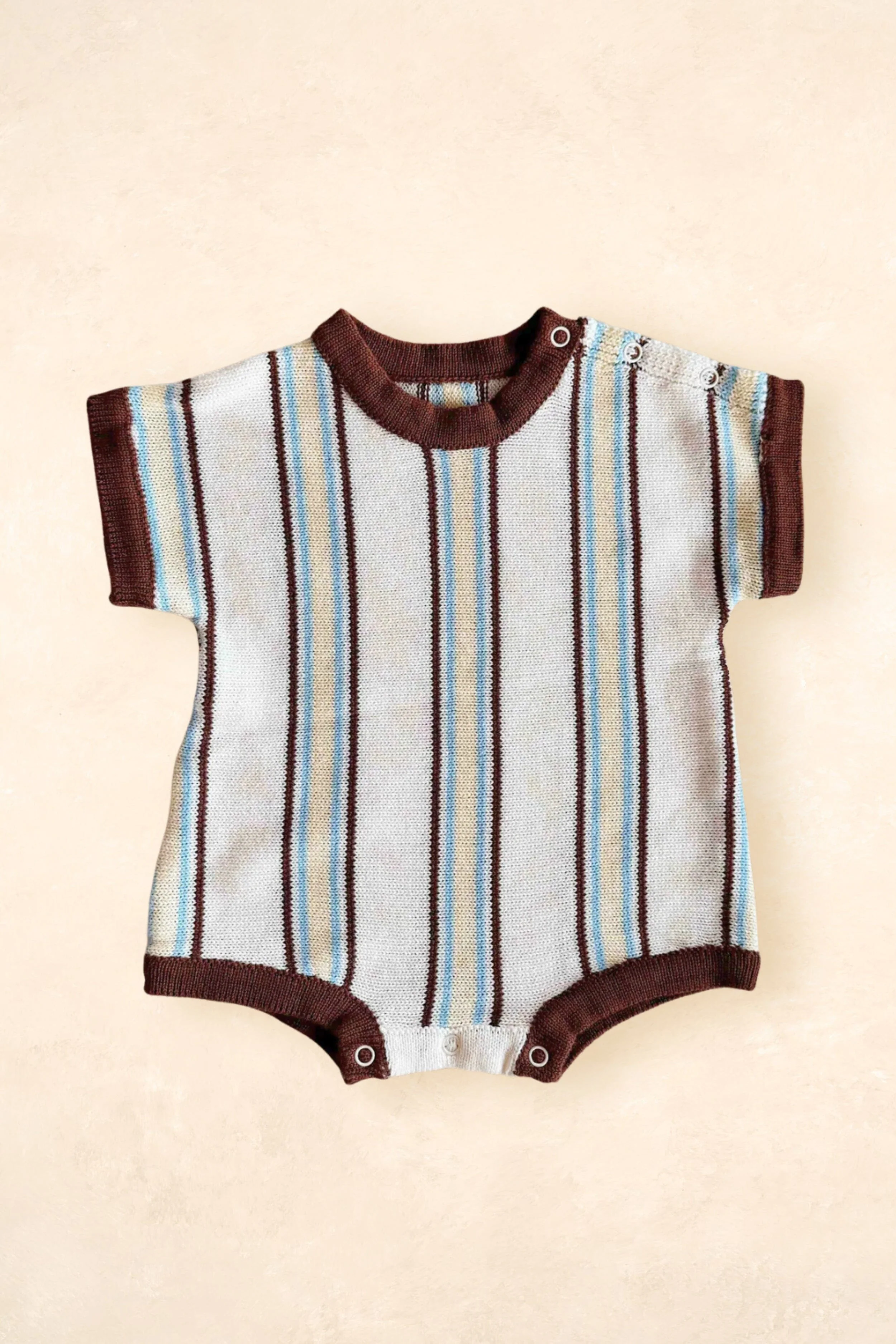 Retro Stripe Romper | Azure