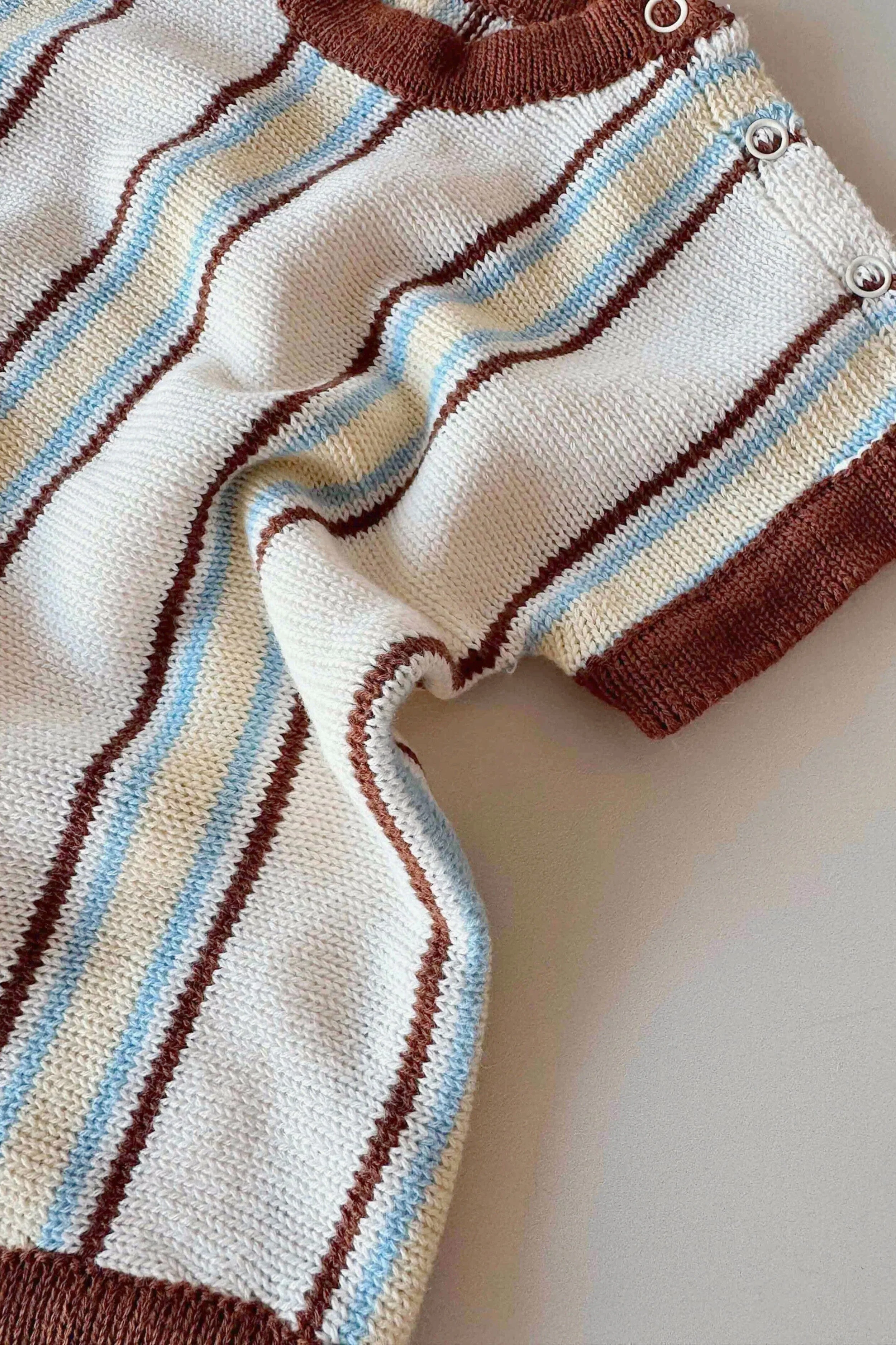 Retro Stripe Romper | Azure - Image 3