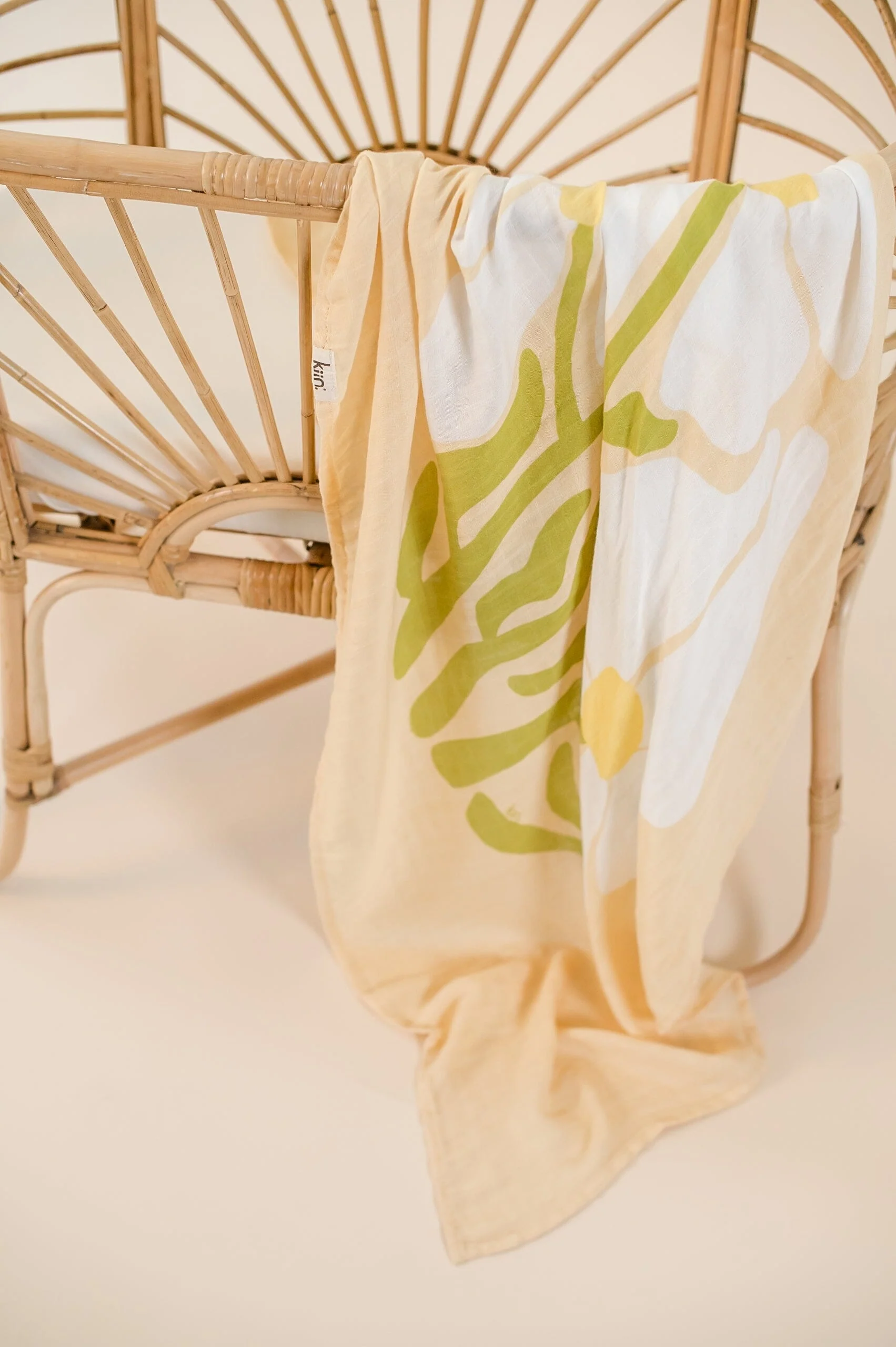 Organic Muslin Swaddle - Fleur Warm Oat (Limited Edition) - Image 10