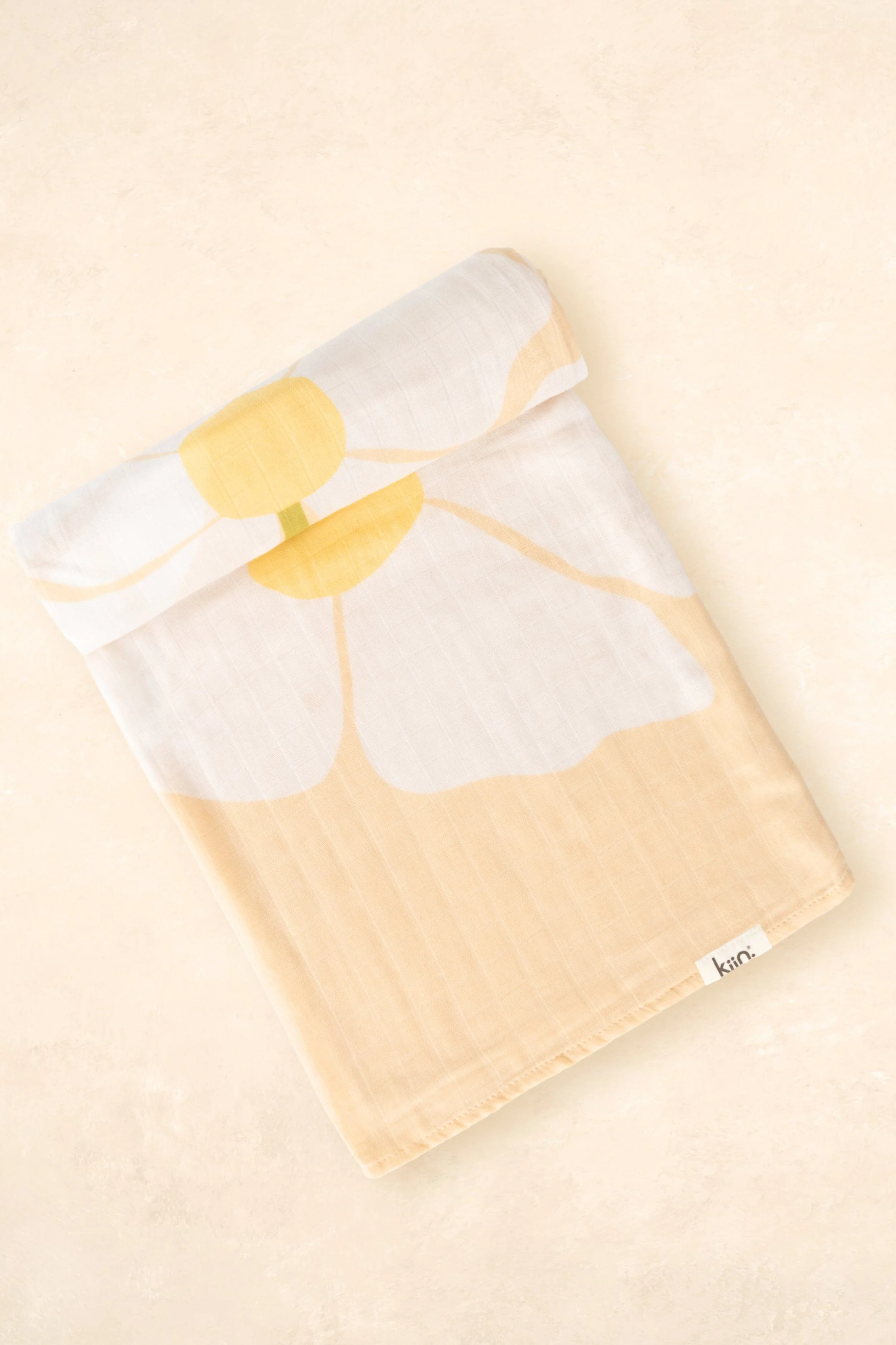 Organic Muslin Swaddle - Fleur Warm Oat (Limited Edition) - Image 5