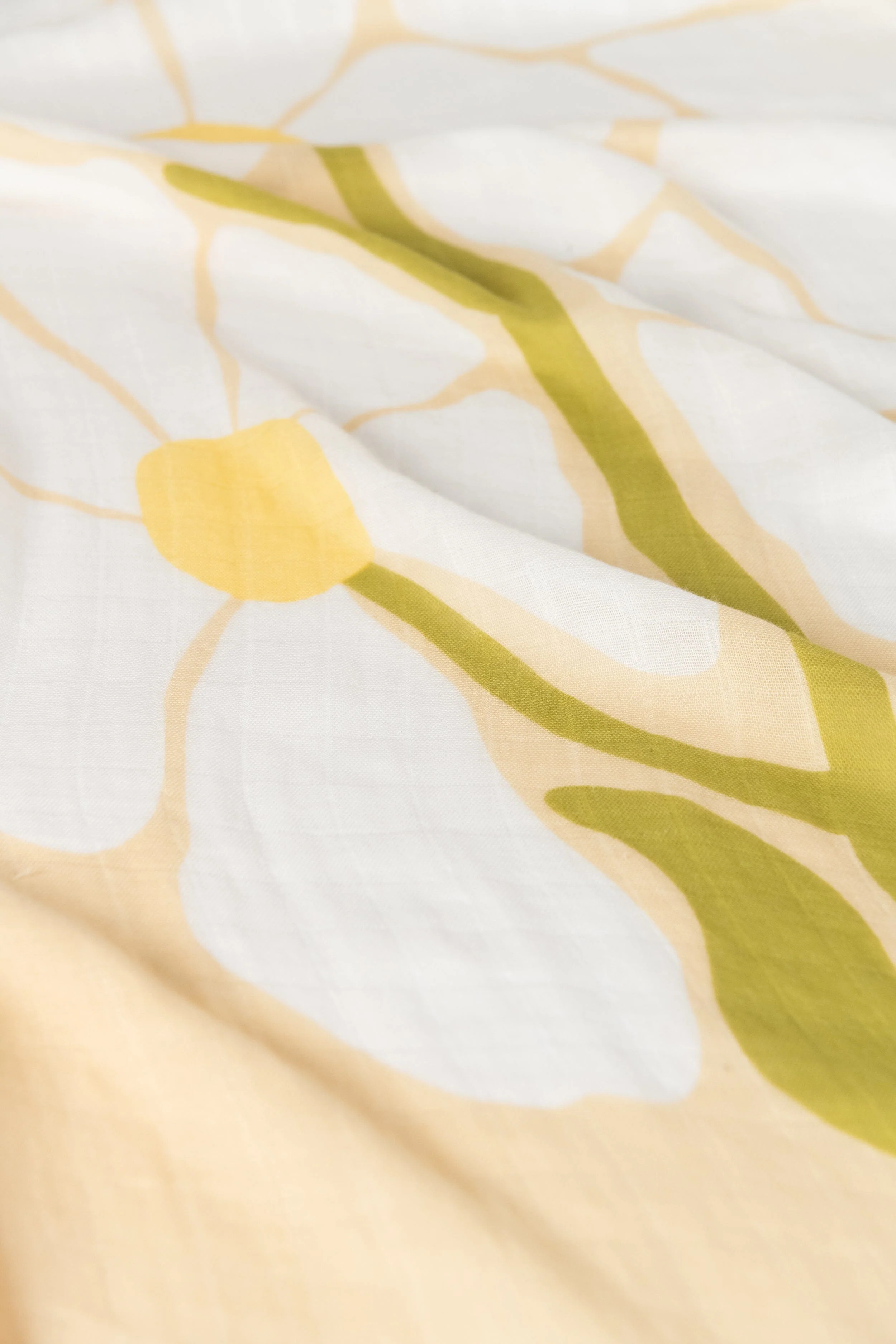 Organic Muslin Swaddle - Fleur Warm Oat (Limited Edition) - Image 8