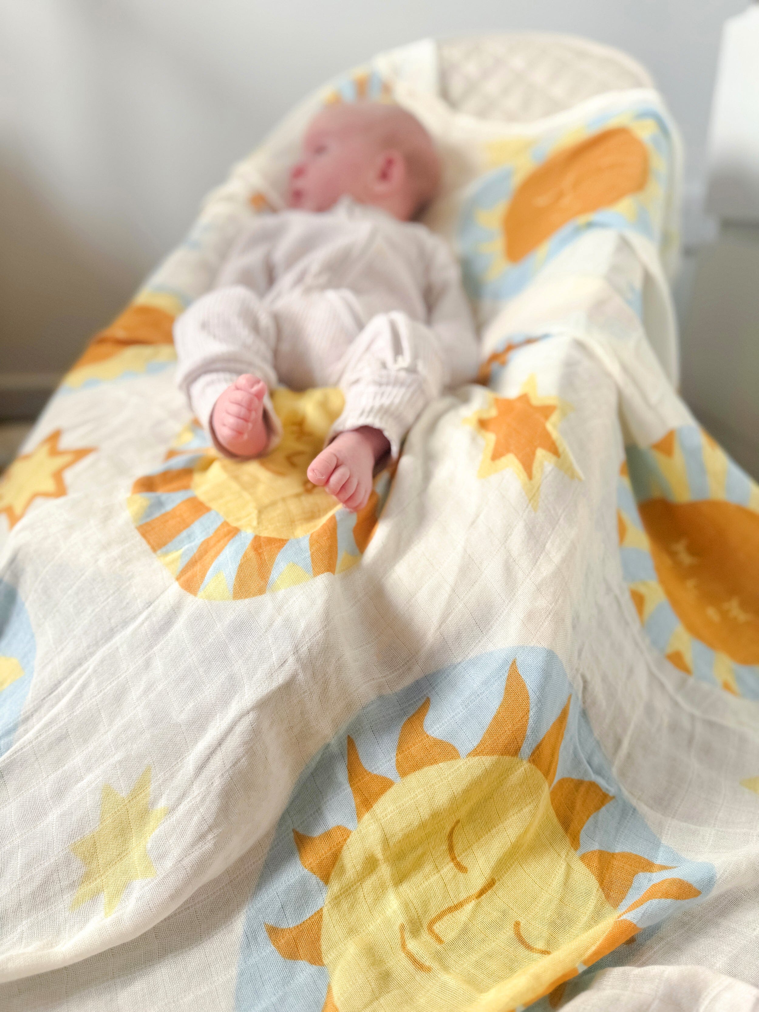 Organic Muslin Swaddle - Sunny Day (Limited Edition) - Image 5