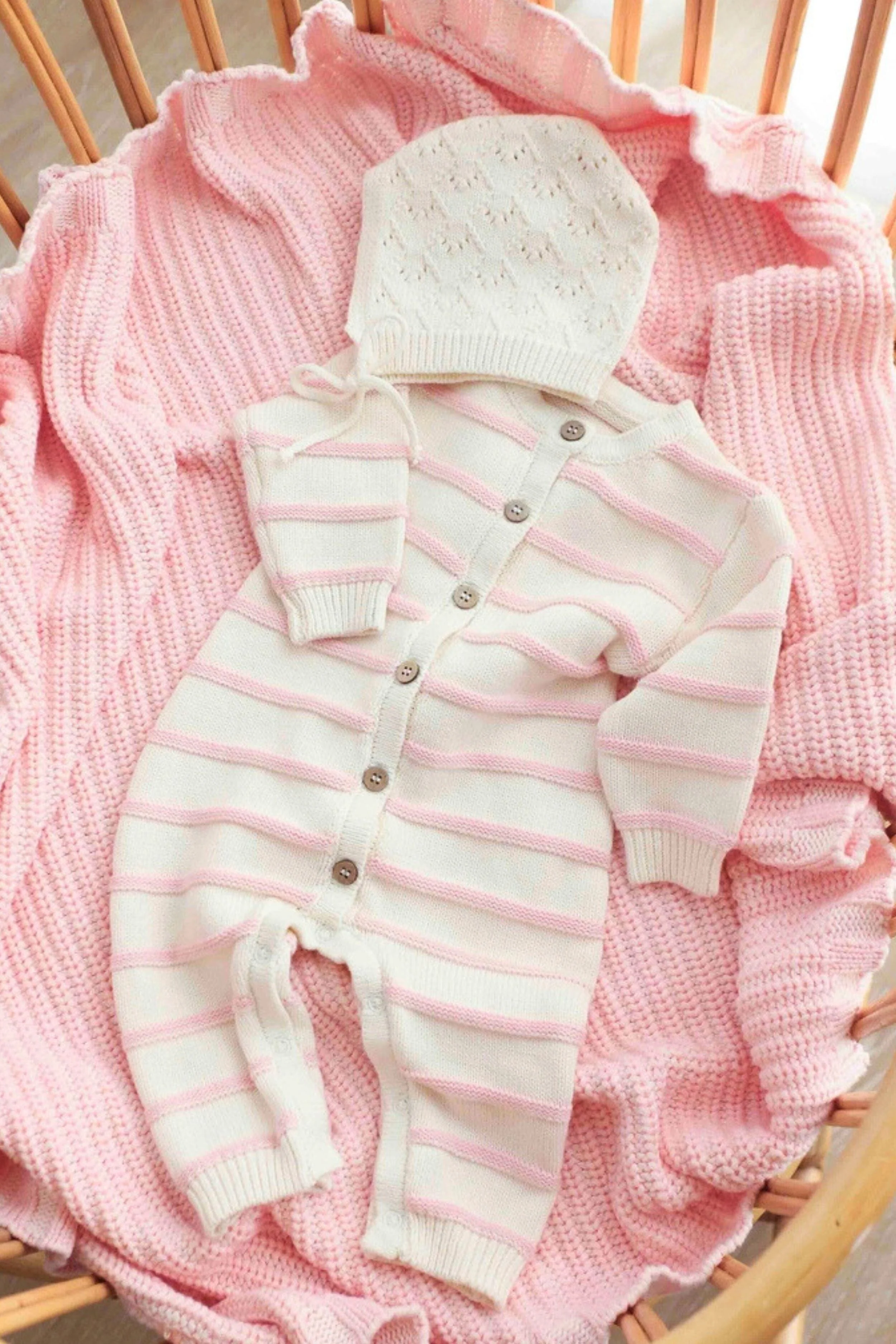 Raised Stripe Full Romper - Image 2