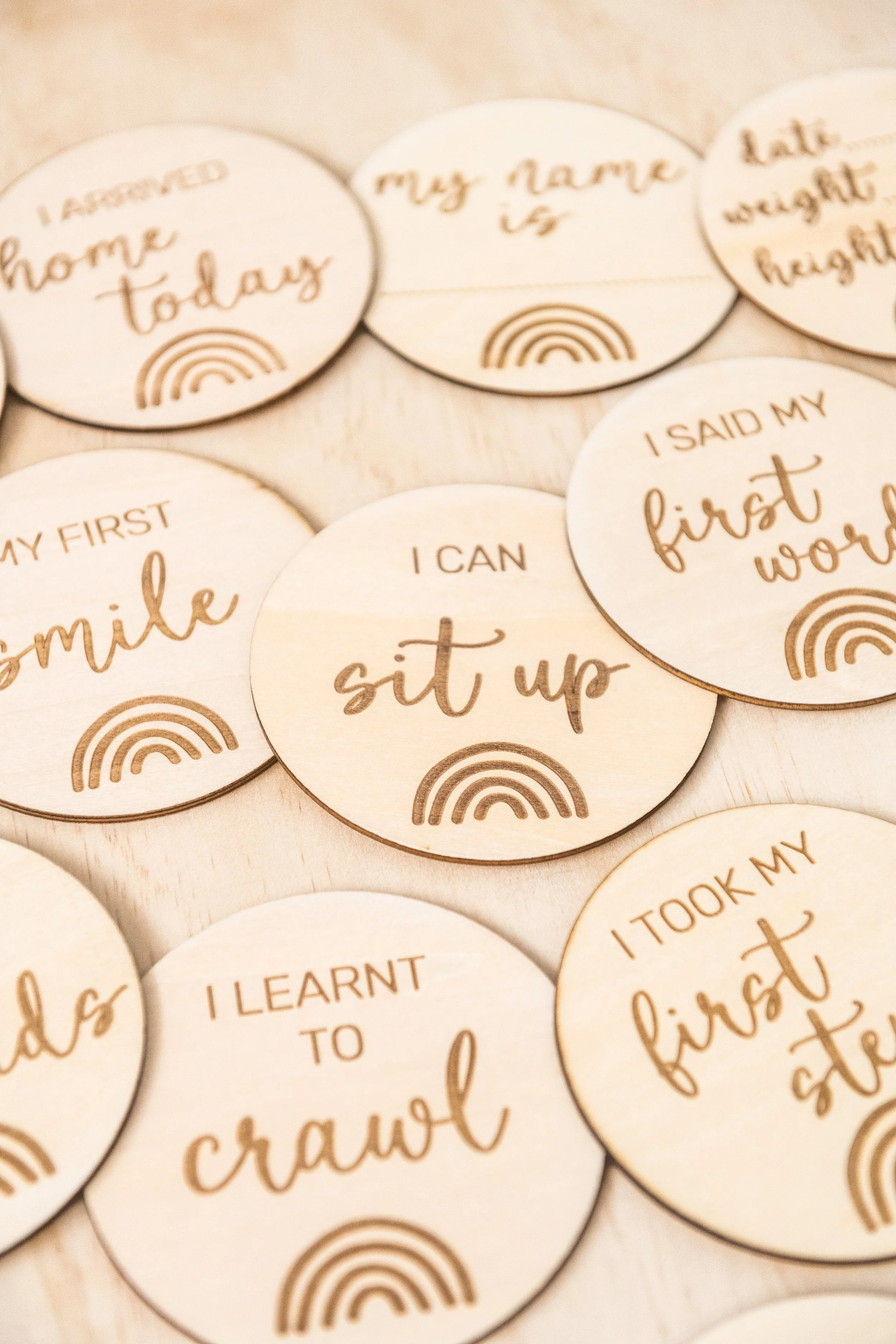 Baby Milestone Wooden Discs - Image 11