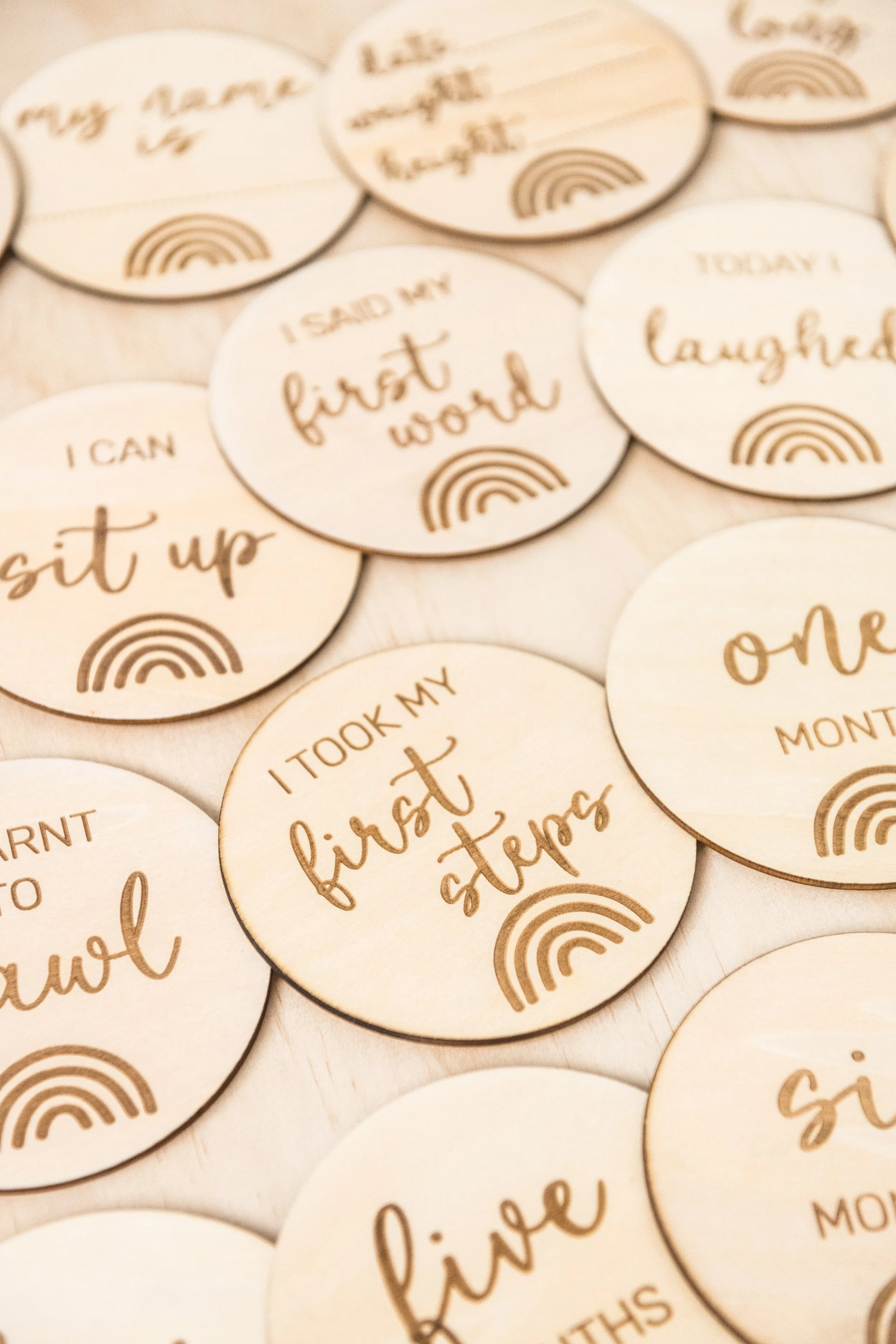 Baby Milestone Wooden Discs - Image 12