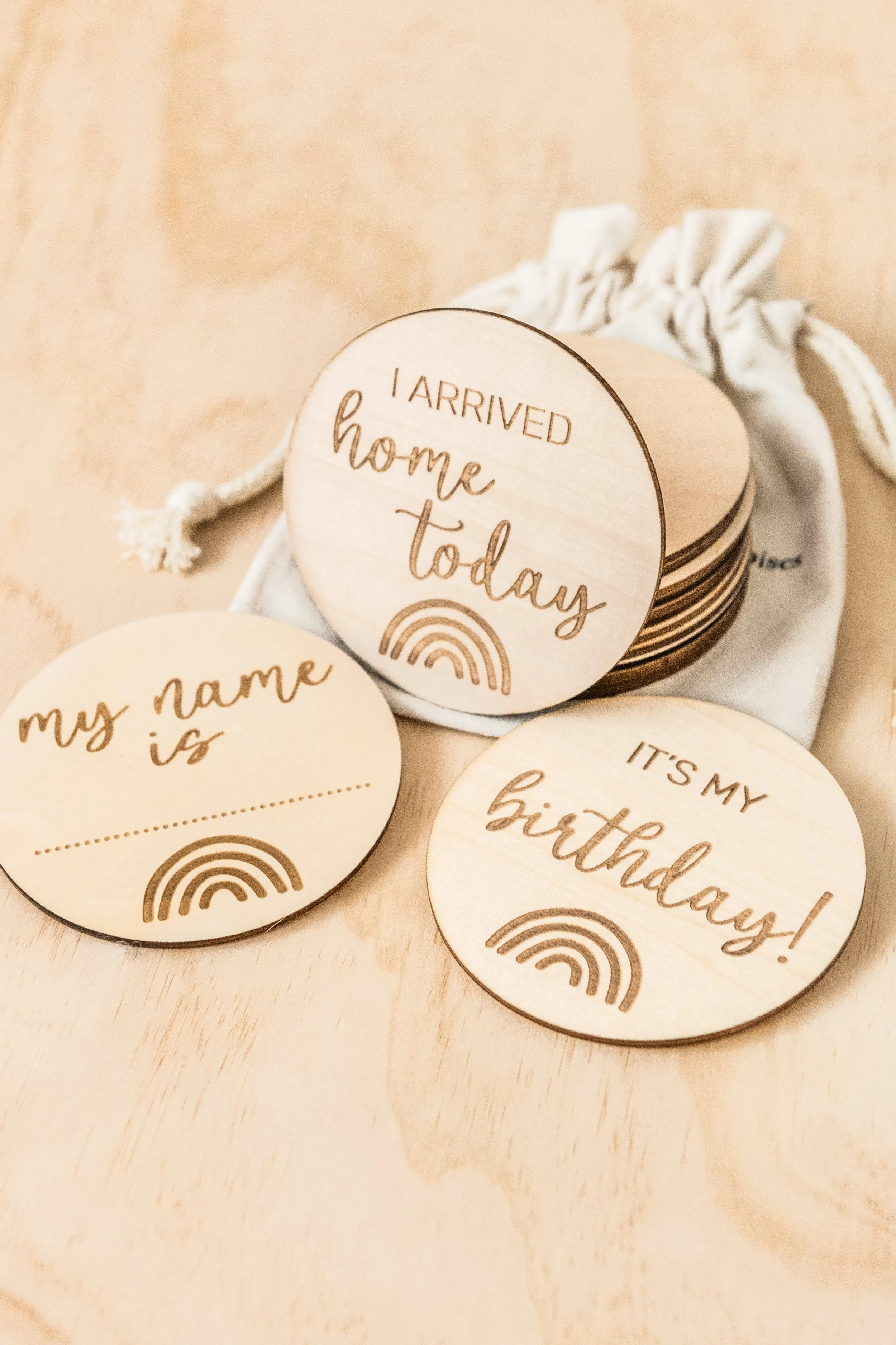 Baby Milestone Wooden Discs - Image 7