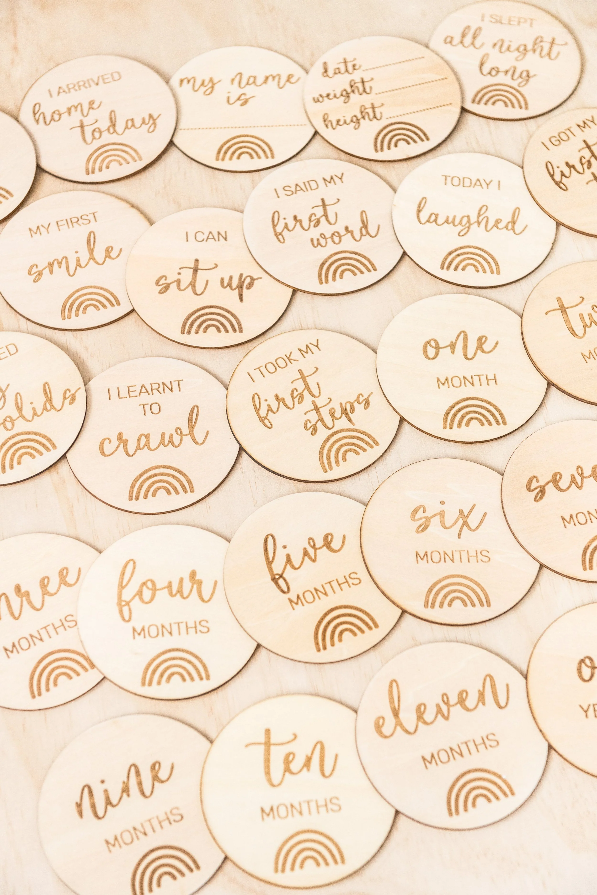 Baby Milestone Wooden Discs - Image 8